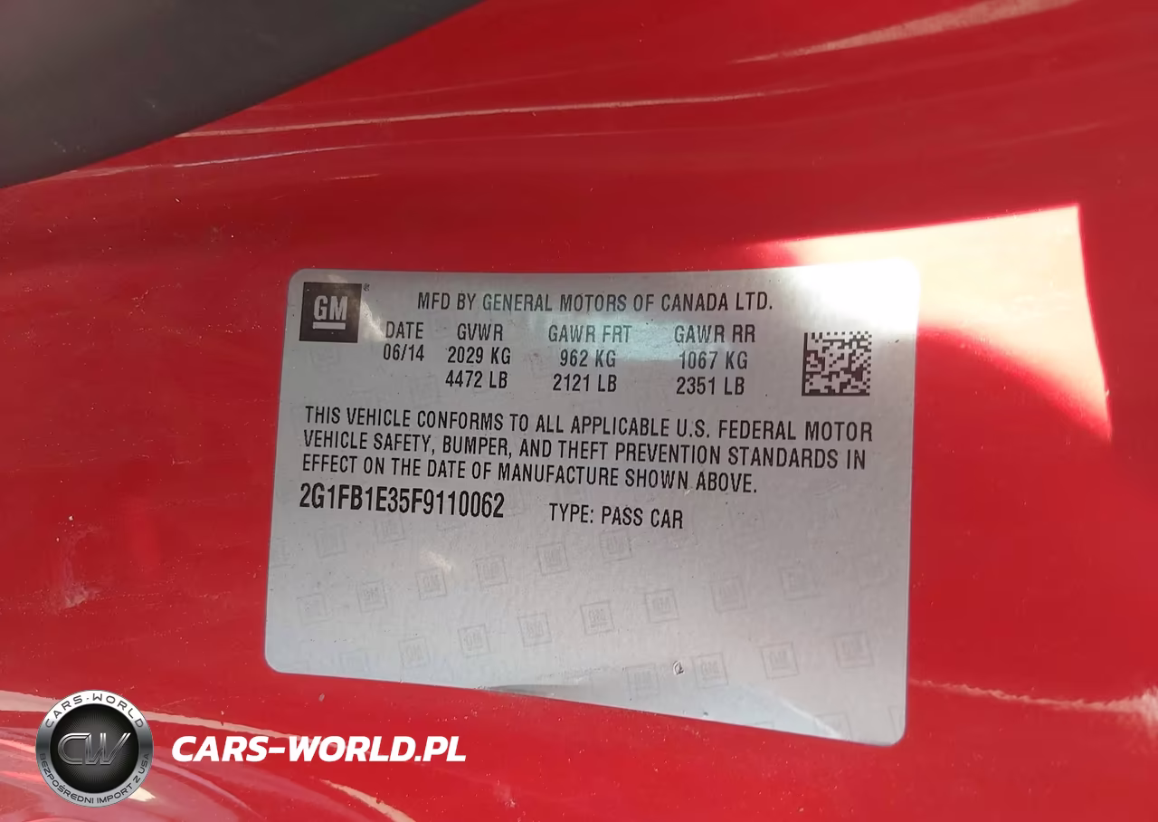 2015 Chevrolet Camaro 2Ls VIN:2G1FB1E35F9110062 - 9