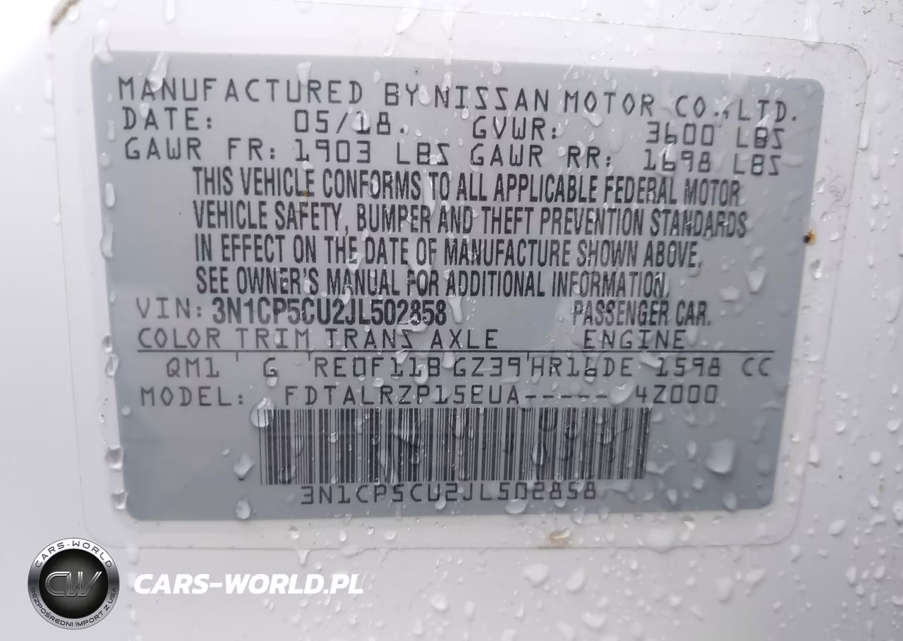 2018 Nissan Kicks S VIN:3N1CP5CU2JL502858 - 9