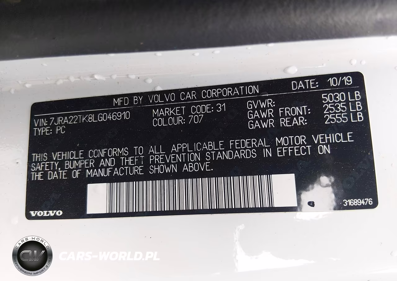 2020 Volvo S60 T6 Momentum VIN:7JRA22TK8LG046910 - 9