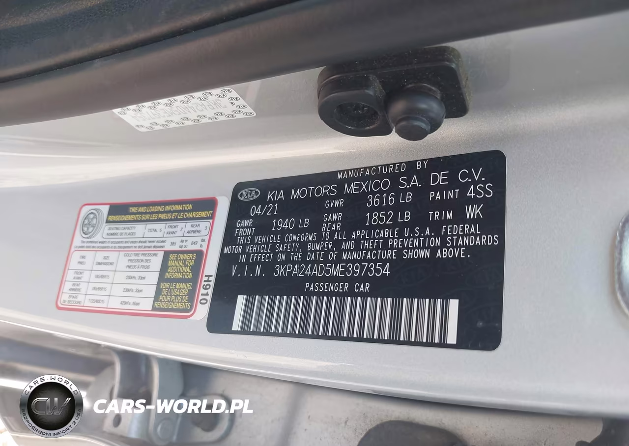 2021 Kia Rio S VIN:3KPA24AD5ME397354 - 9