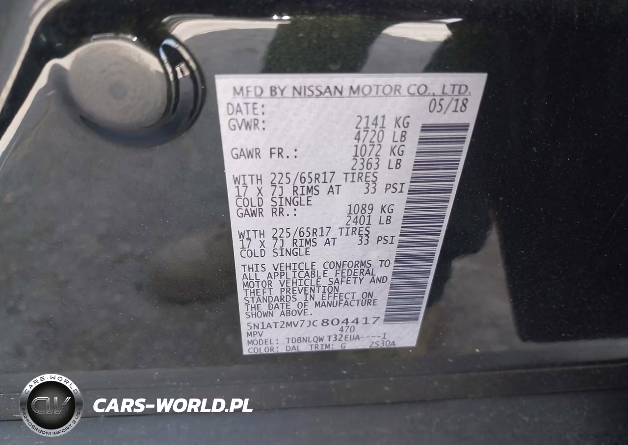 2018 Nissan Rogue Sv VIN:5N1AT2MV7JC804417 - 9