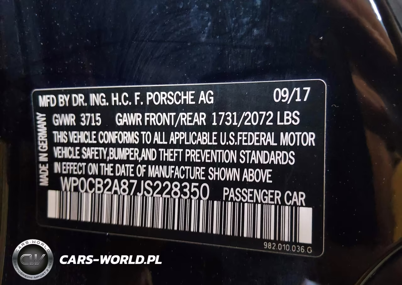 2018 Porsche 718 Boxster S VIN:WP0CB2A87JS228350 - 9