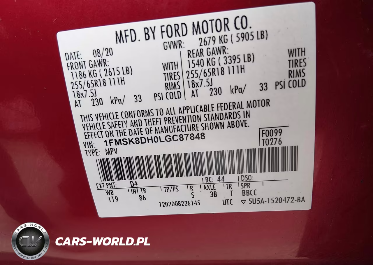 2020 Ford Explorer Xlt VIN:1FMSK8DH0LGC87848 - 9