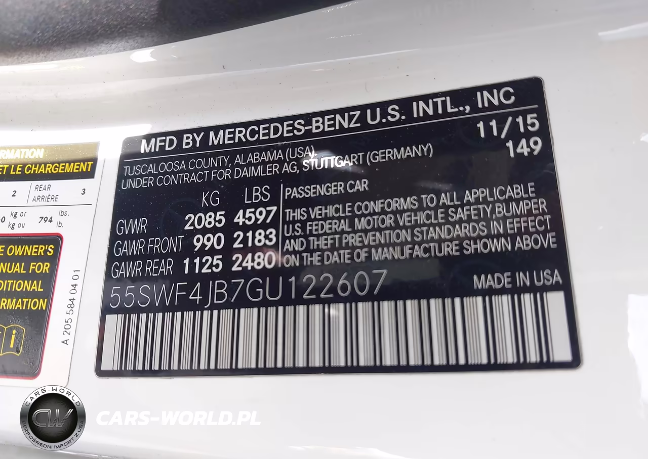2016 Mercedes-Benz C 300 VIN:55SWF4JB7GU122607 - 9