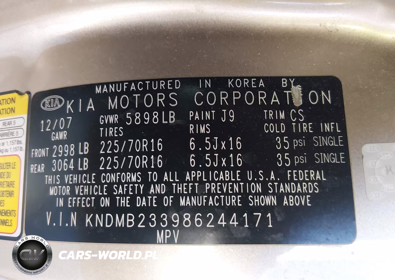 2008 Kia Sedona Lx VIN:KNDMB233986244171 - 9