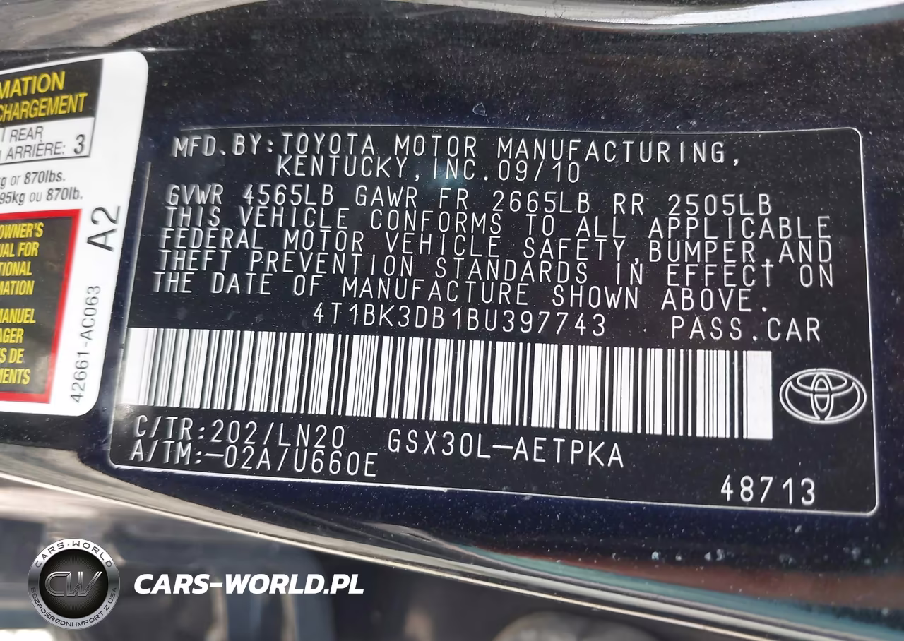 2011 Toyota Avalon Limited VIN:4T1BK3DB1BU397743 - 9