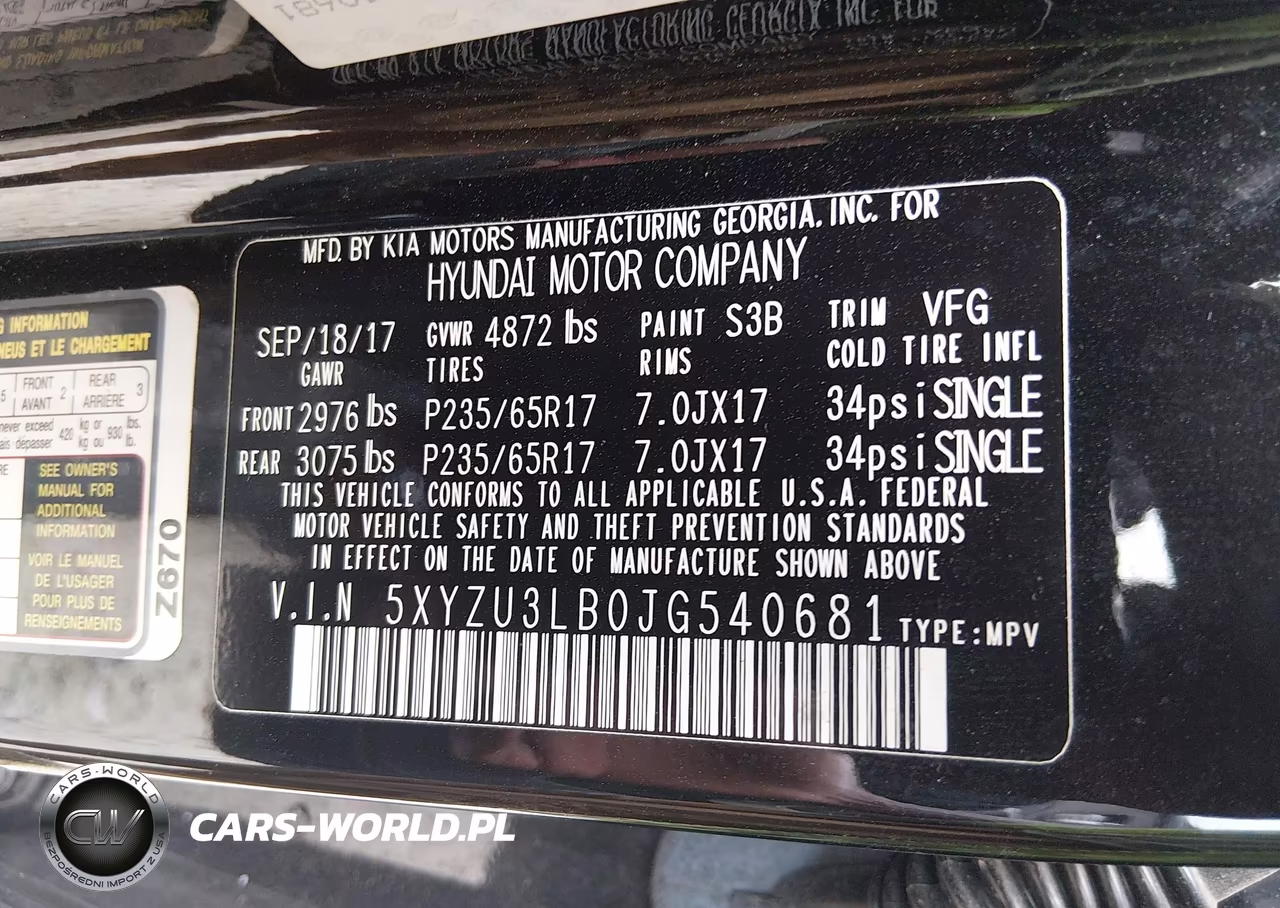 2018 Hyundai Santa Fe Sport 2.4L VIN:5XYZU3LB0JG540681 - 9