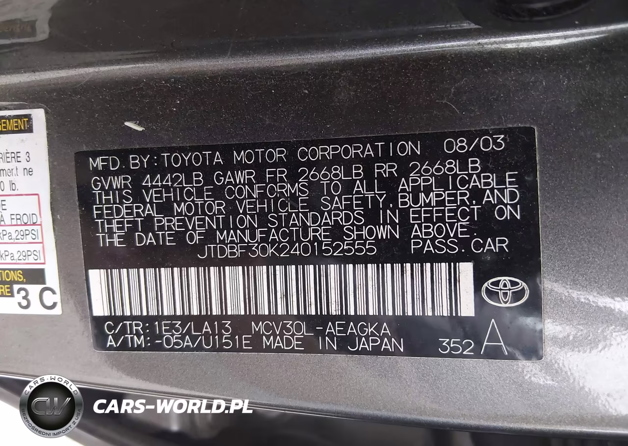 2004 Toyota Camry Le-Xle VIN:JTDBF30K240152555 - 9