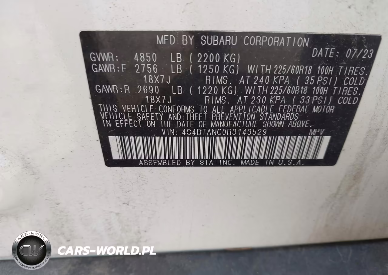 2024 Subaru Outback Limited VIN:4S4BTANC0R3143529 - 9