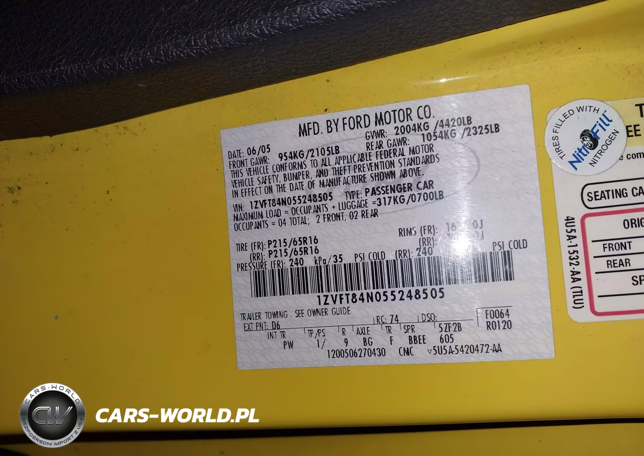 2005 Ford Mustang VIN:1ZVFT84N055248505 - 9
