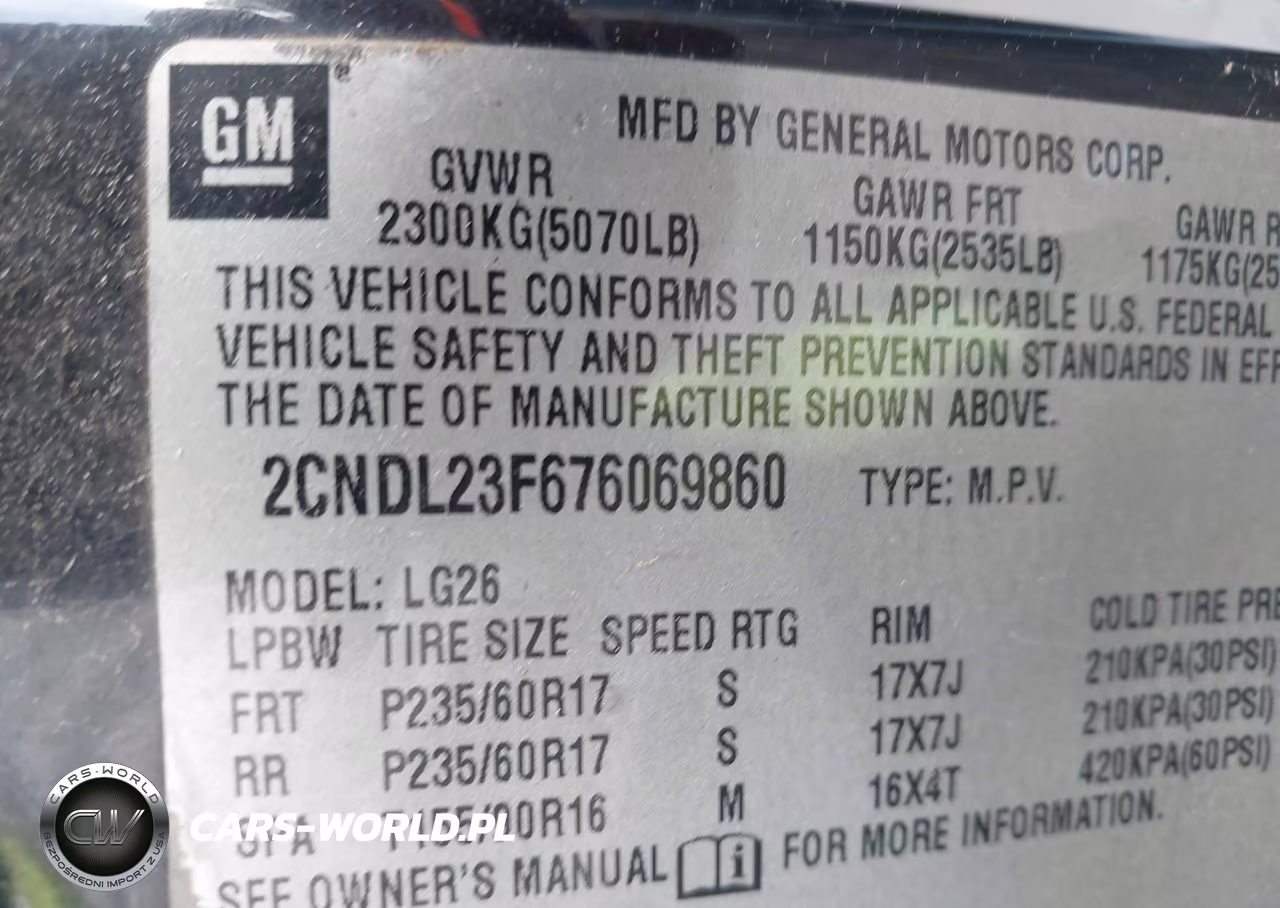 2007 Chevrolet Equinox Ls VIN:2CNDL23F676069860 - 9