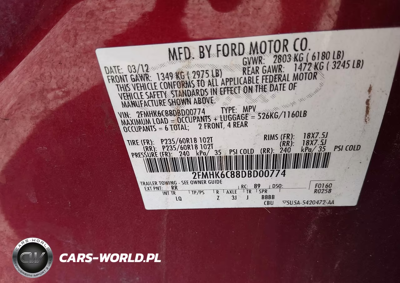 2013 Ford Flex Sel VIN:2FMHK6C88DBD00774 - 9