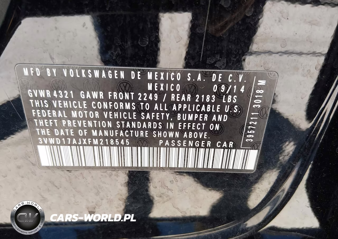 2015 Volkswagen Jetta 1.8T Se VIN:3VWD17AJXFM218545 - 9