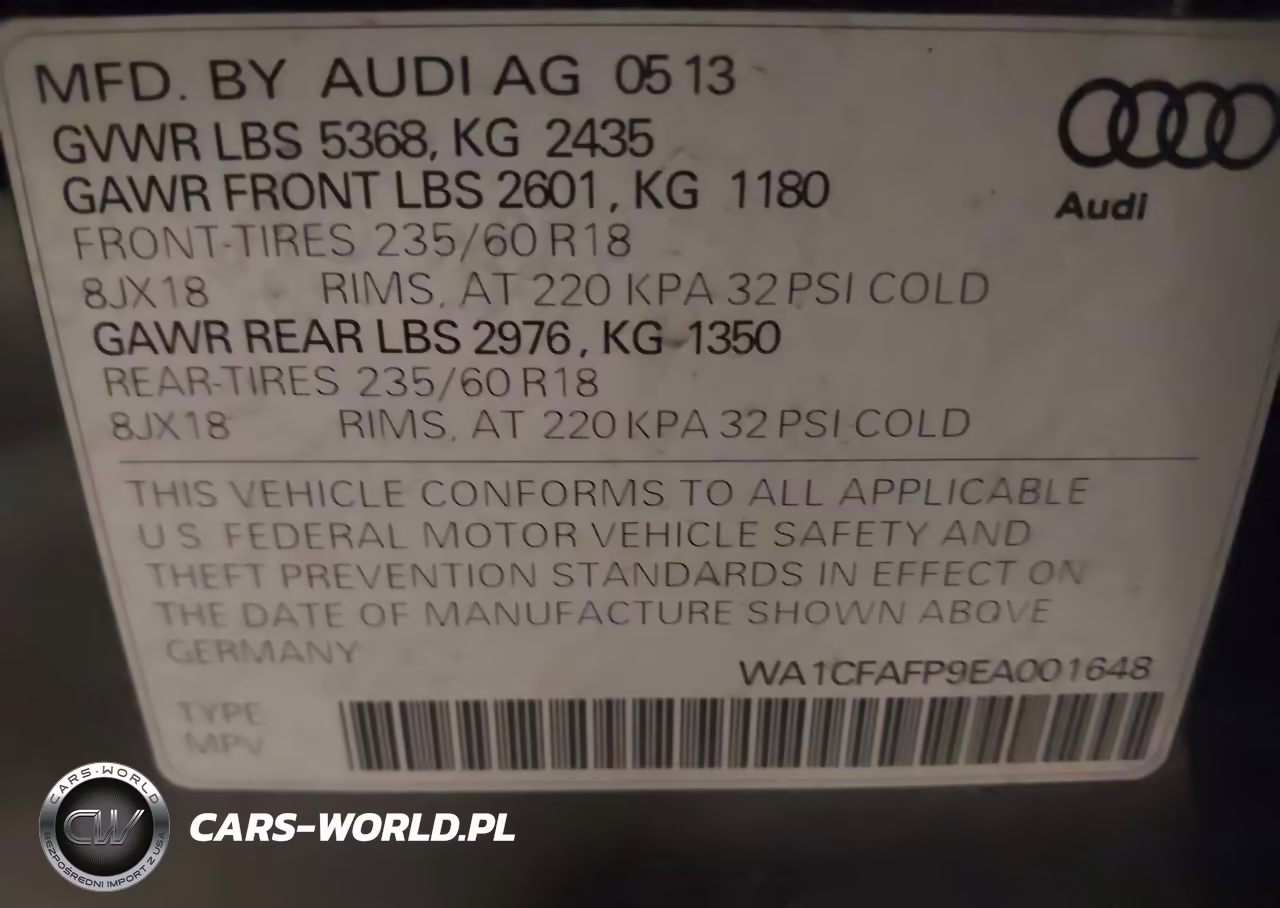 2014 Audi Q5 2.0T Premium VIN:WA1CFAFP9EA001648 - 9