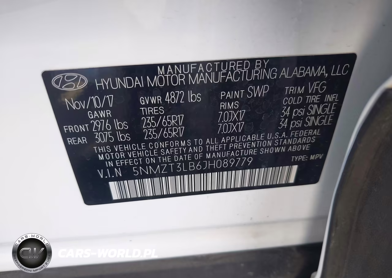 2018 Hyundai Santa Fe Sport 2.4L VIN:5NMZT3LB6JH089779 - 9