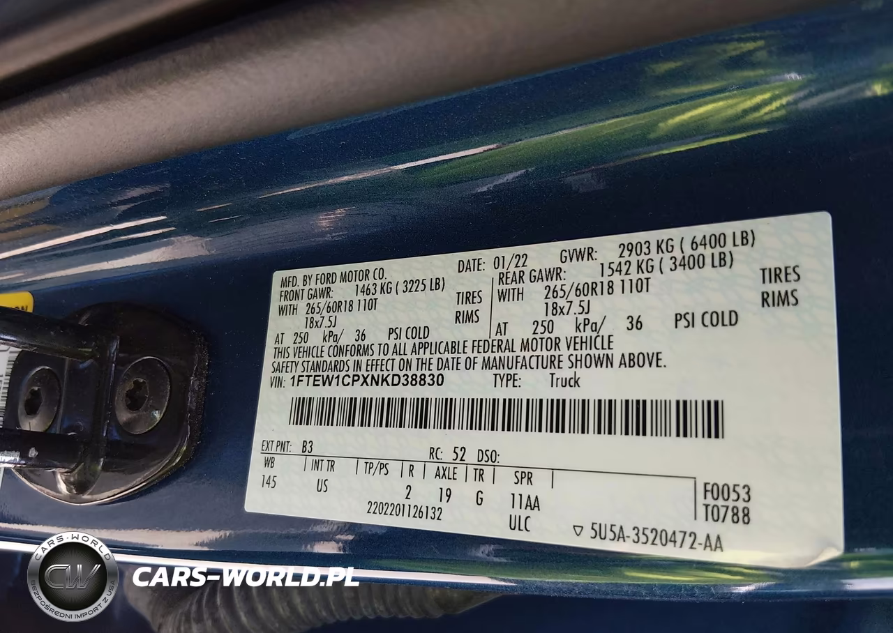 2022 Ford F-150 Xlt VIN:1FTEW1CPXNKD38830 - 9