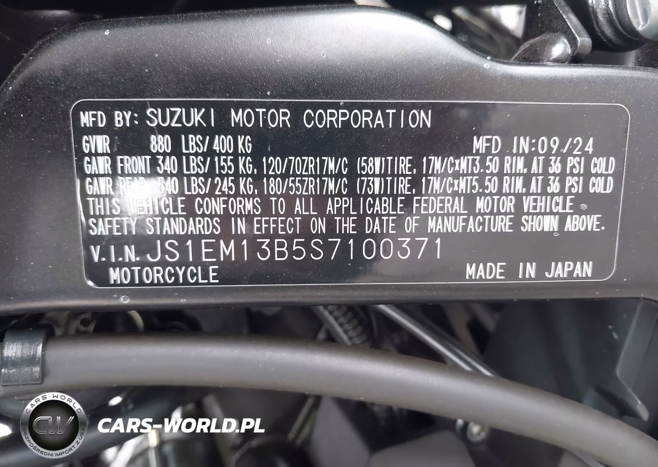 2025 Suzuki Gsx800 F VIN:JS1EM13B5S7100371 - 10
