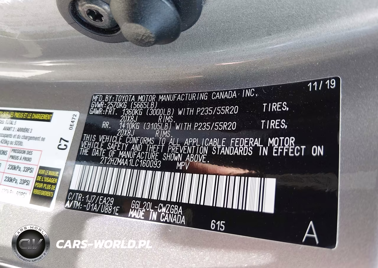 2020 Lexus Rx 350 VIN:2T2HZMAA1LC160093 - 9