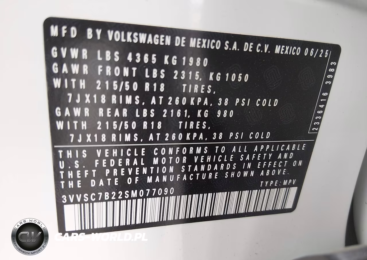 2025 Volkswagen Taos 1.5T Se VIN:3VVSC7B22SM077090 - 9