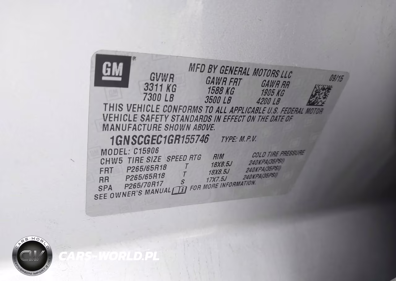 2016 Chevrolet Suburban Ls VIN:1GNSCGEC1GR155746 - 9
