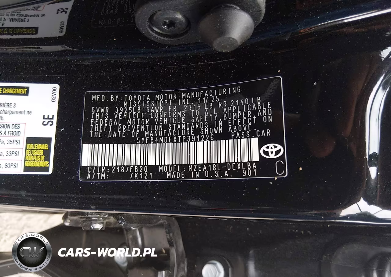 2026 Toyota Corolla Le VIN:5YFB4MDEXTP391226 - 9