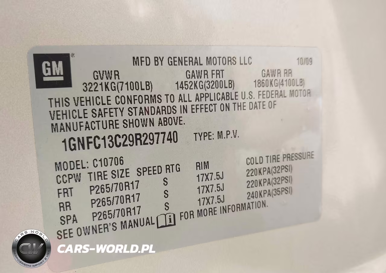 2009 Chevrolet Tahoe Ls VIN:1GNFC13C29R297740 - 9