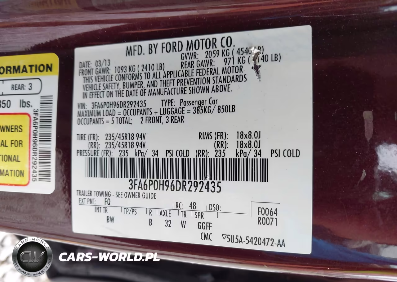 2013 Ford Fusion Se VIN:3FA6P0H96DR292435 - 9