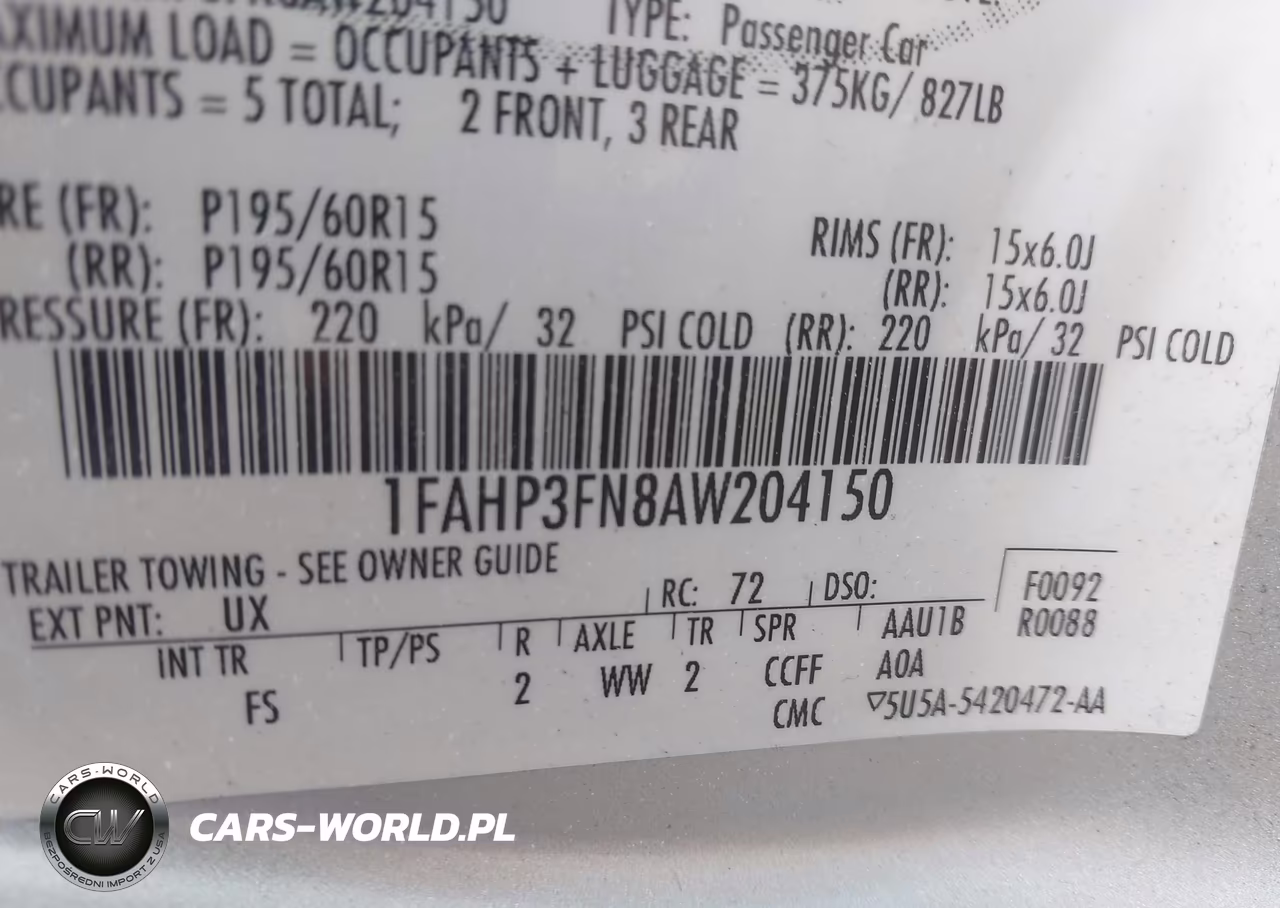 2010 Ford Focus Se VIN:1FAHP3FN8AW204150 - 9