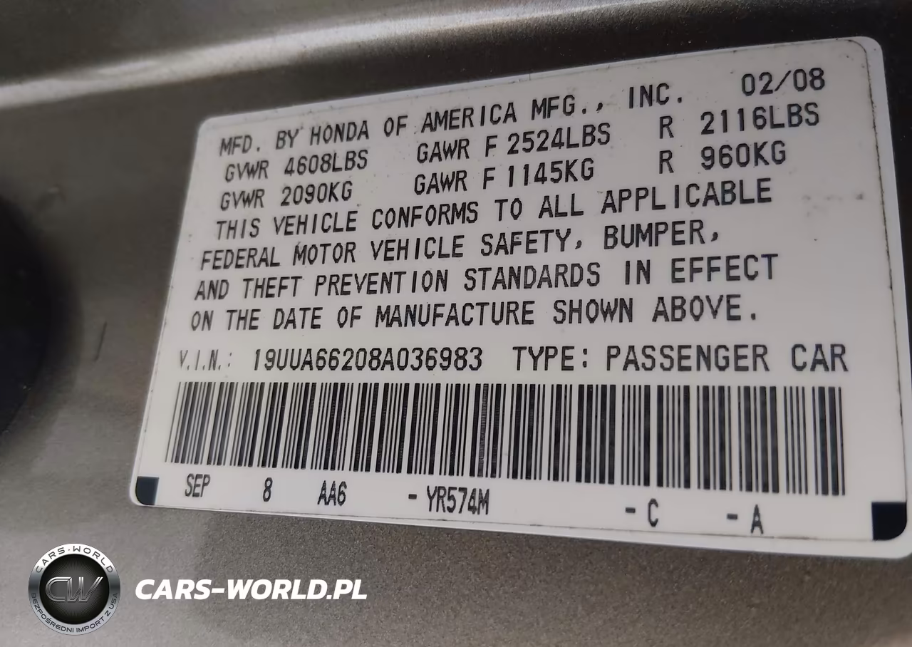 2008 Acura Tl 3.2 VIN:19UUA66208A036983 - 9