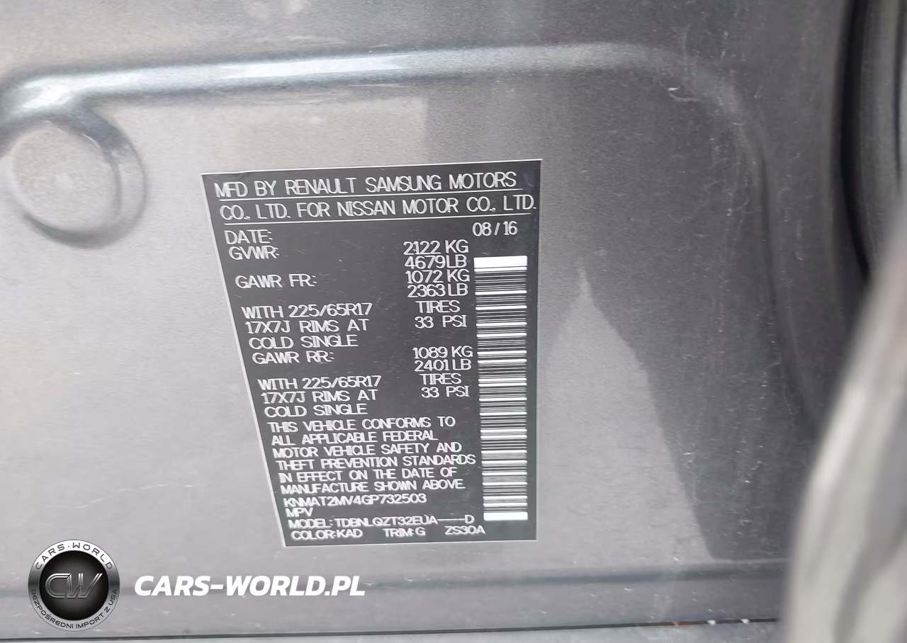 2016 Nissan Rogue Sv VIN:KNMAT2MV4GP732503 - 9