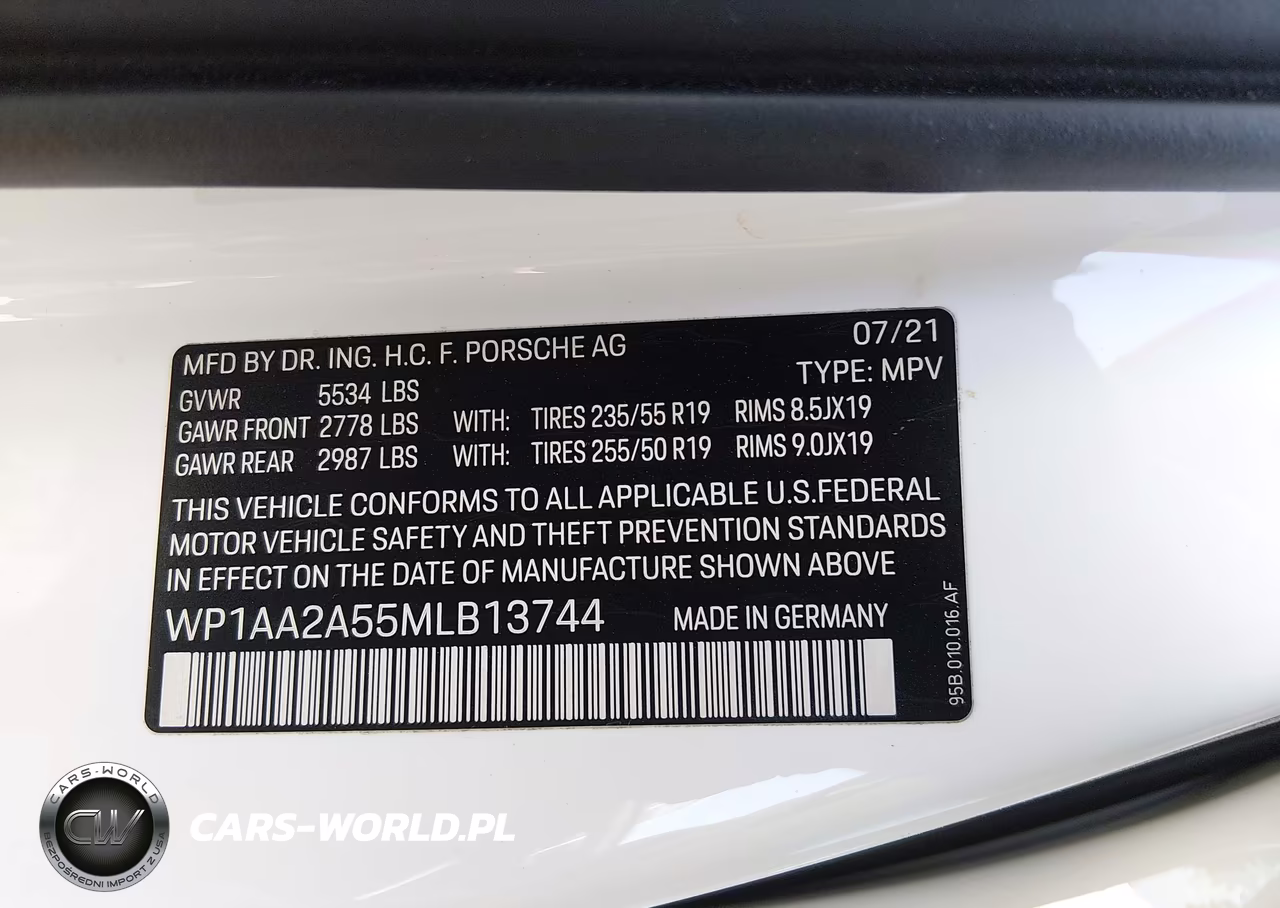 2021 Porsche Macan VIN:WP1AA2A55MLB13744 - 9