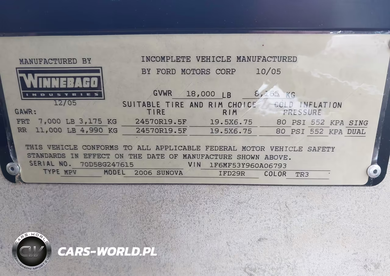 2006 Ford F550 Super Duty Stripped Chass VIN:1F6MF53Y960A06793 - 9