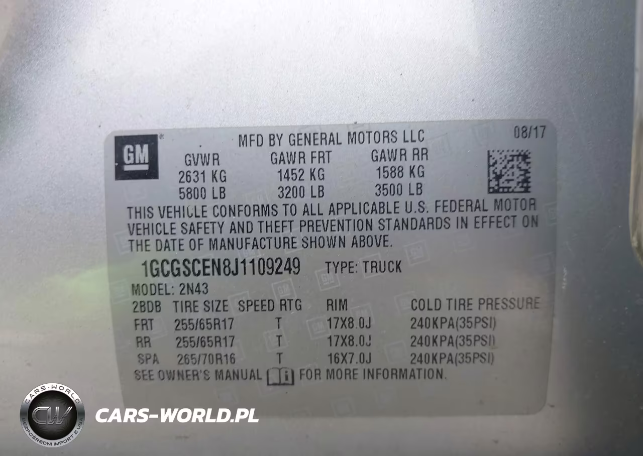 2018 Chevrolet Colorado Lt VIN:1GCGSCEN8J1109249 - 9