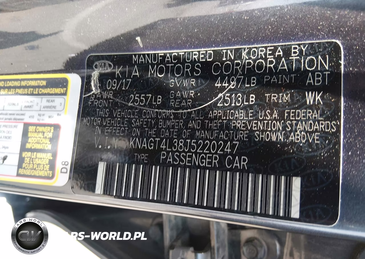2018 Kia Optima Lx VIN:KNAGT4L38J5220247 - 9