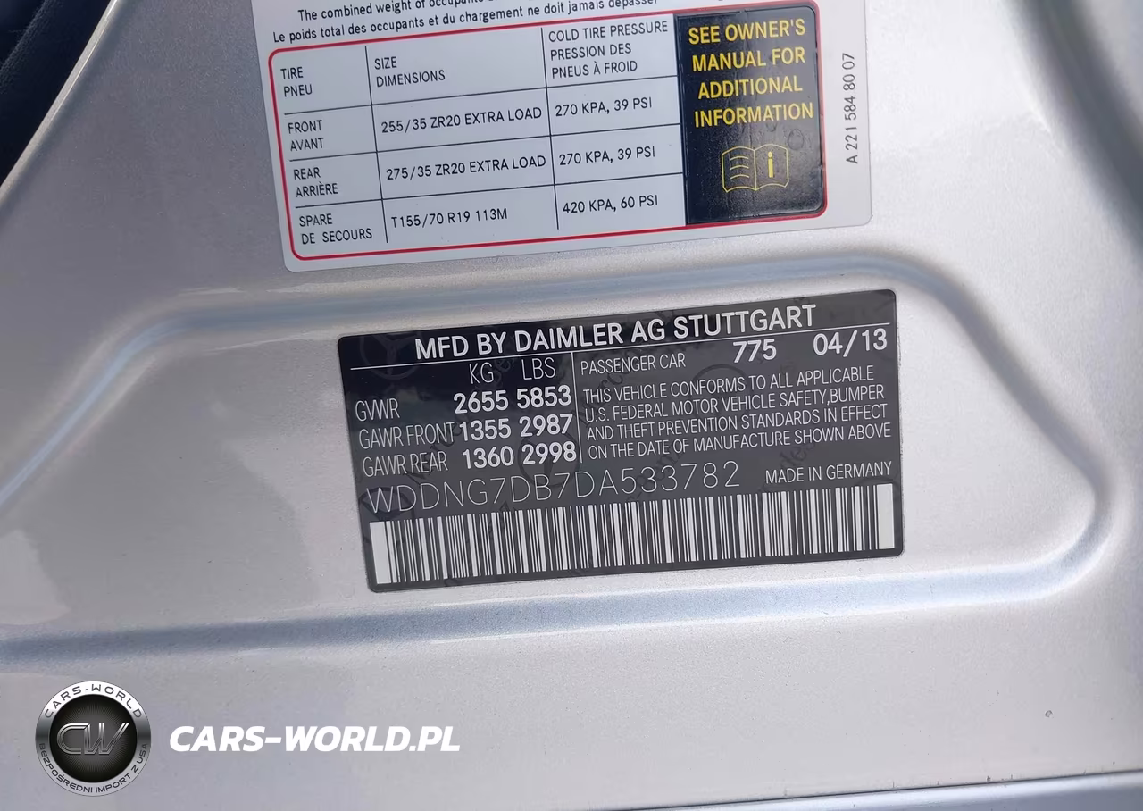 2013 Mercedes-Benz S 550 VIN:WDDNG7DB7DA533782 - 9