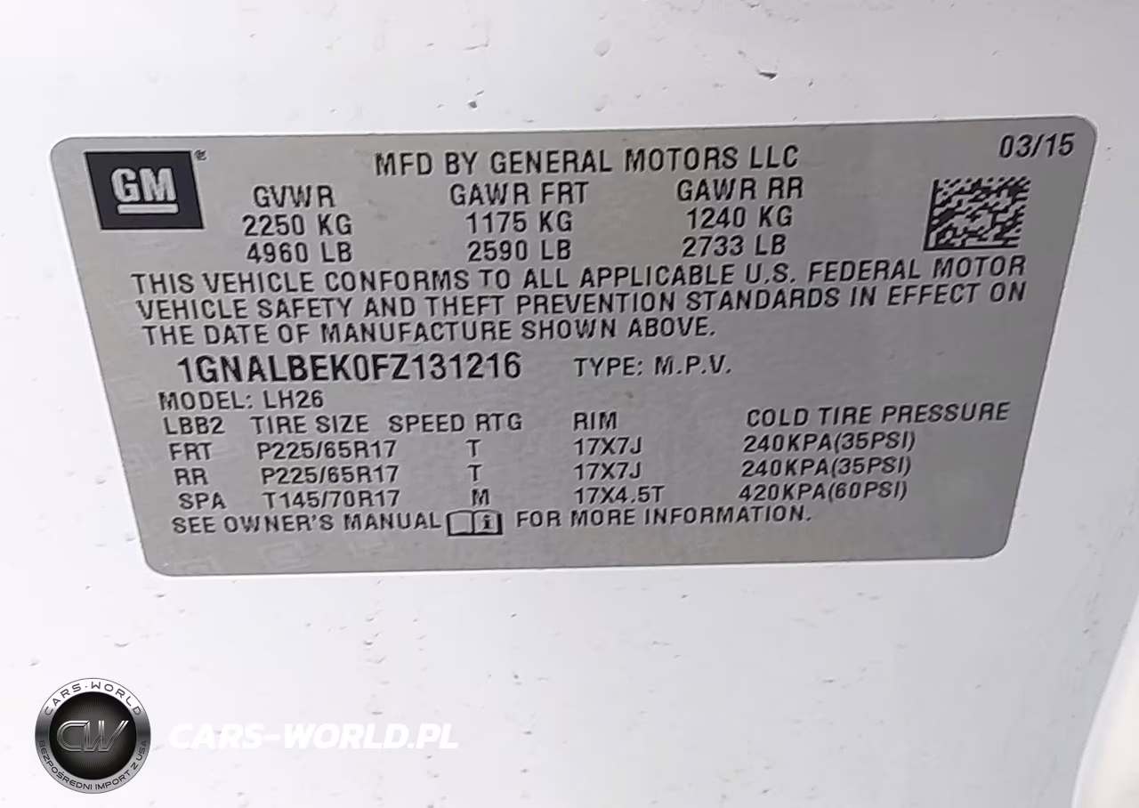 2015 Chevrolet Equinox Lt VIN:1GNALBEK0FZ131216 - 9