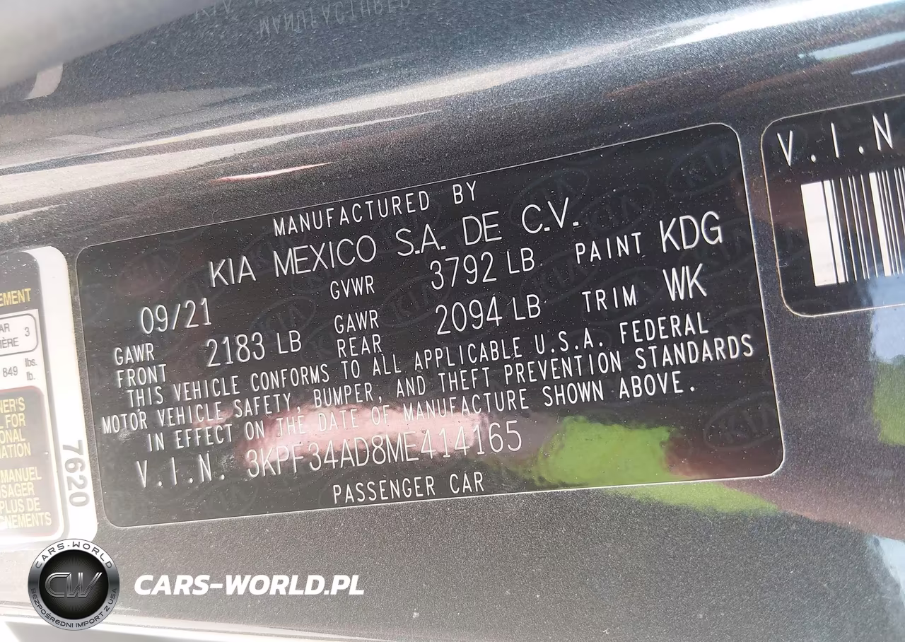 2021 Kia Forte Gt-Line VIN:3KPF34AD8ME414165 - 9