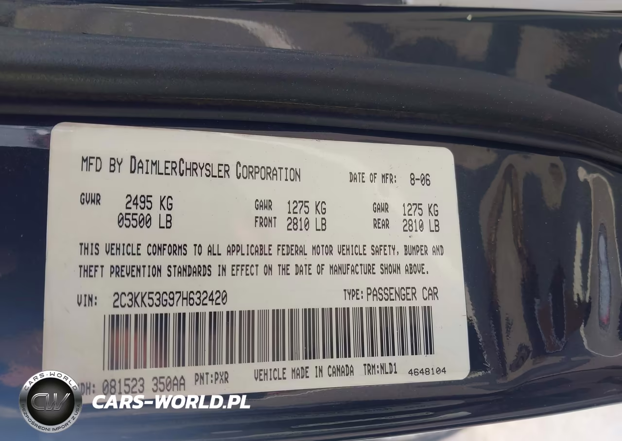 2007 Chrysler 300 Touring VIN:2C3KK53G97H632420 - 9