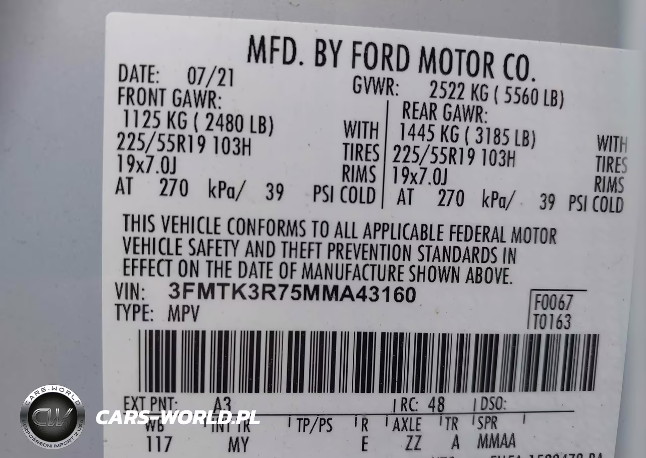 2021 Ford Mustang Mach-E Premium VIN:3FMTK3R75MMA43160 - 8