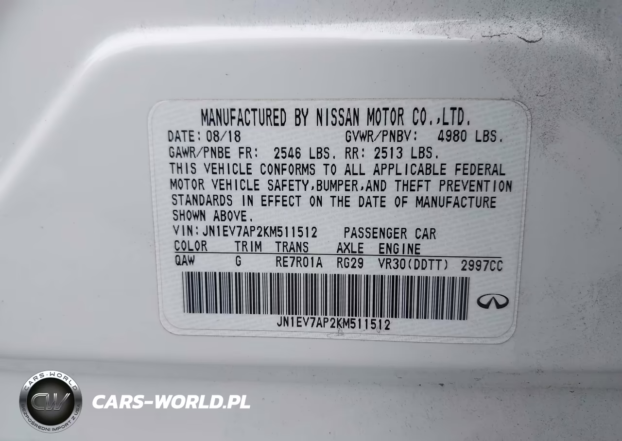 2019 Infiniti Q50 3.0T Luxe VIN:JN1EV7AP2KM511512 - 9