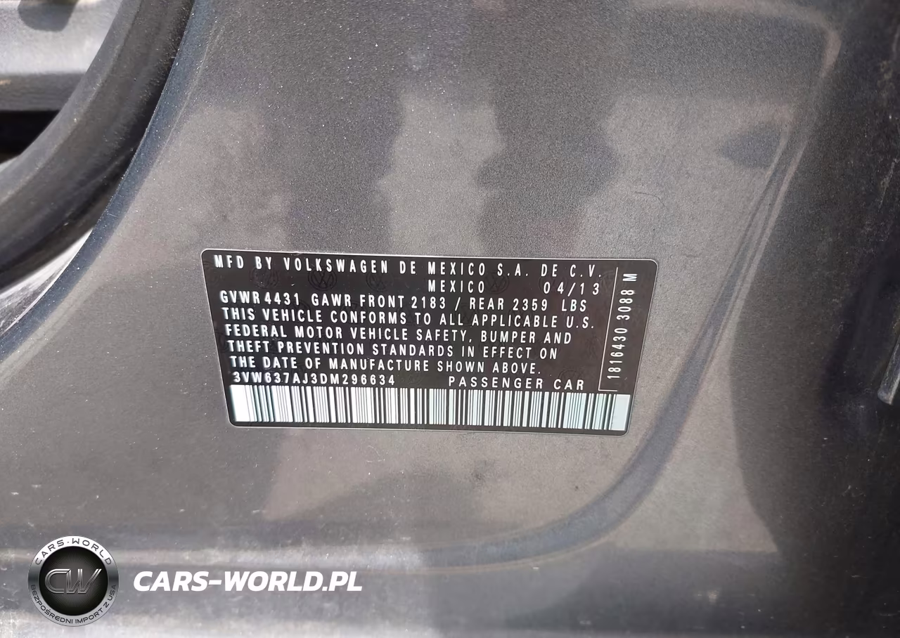 2013 Volkswagen Jetta Hybrid Sel VIN:3VW637AJ3DM296634 - 9