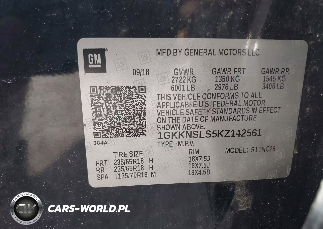 2019 GMC Acadia Sle-2 VIN:1GKKNSLS5KZ142561 - 9