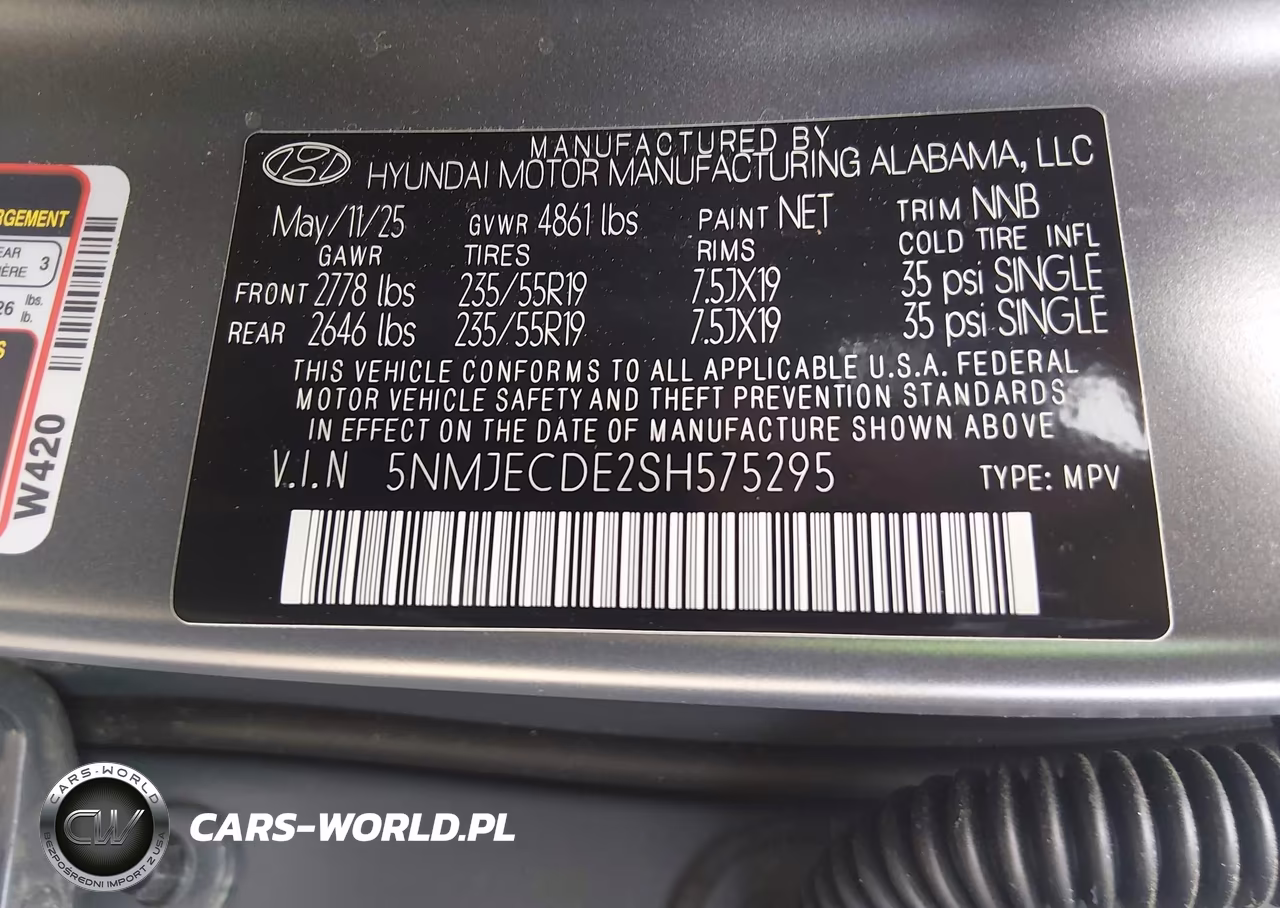 2025 Hyundai Tucson Limited VIN:5NMJECDE2SH575295 - 9