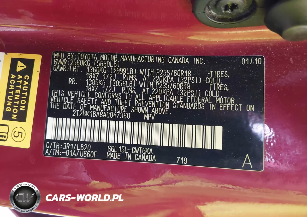 2010 Lexus Rx 350 VIN:2T2BK1BA8AC047360 - 9