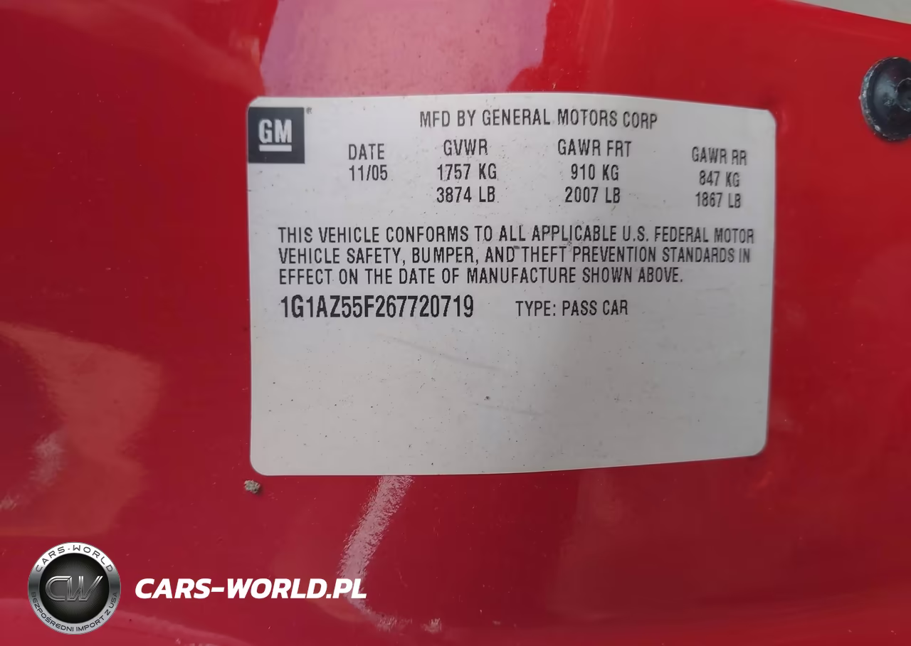 2006 Chevrolet Cobalt Ltz VIN:1G1AZ55F267720719 - 9