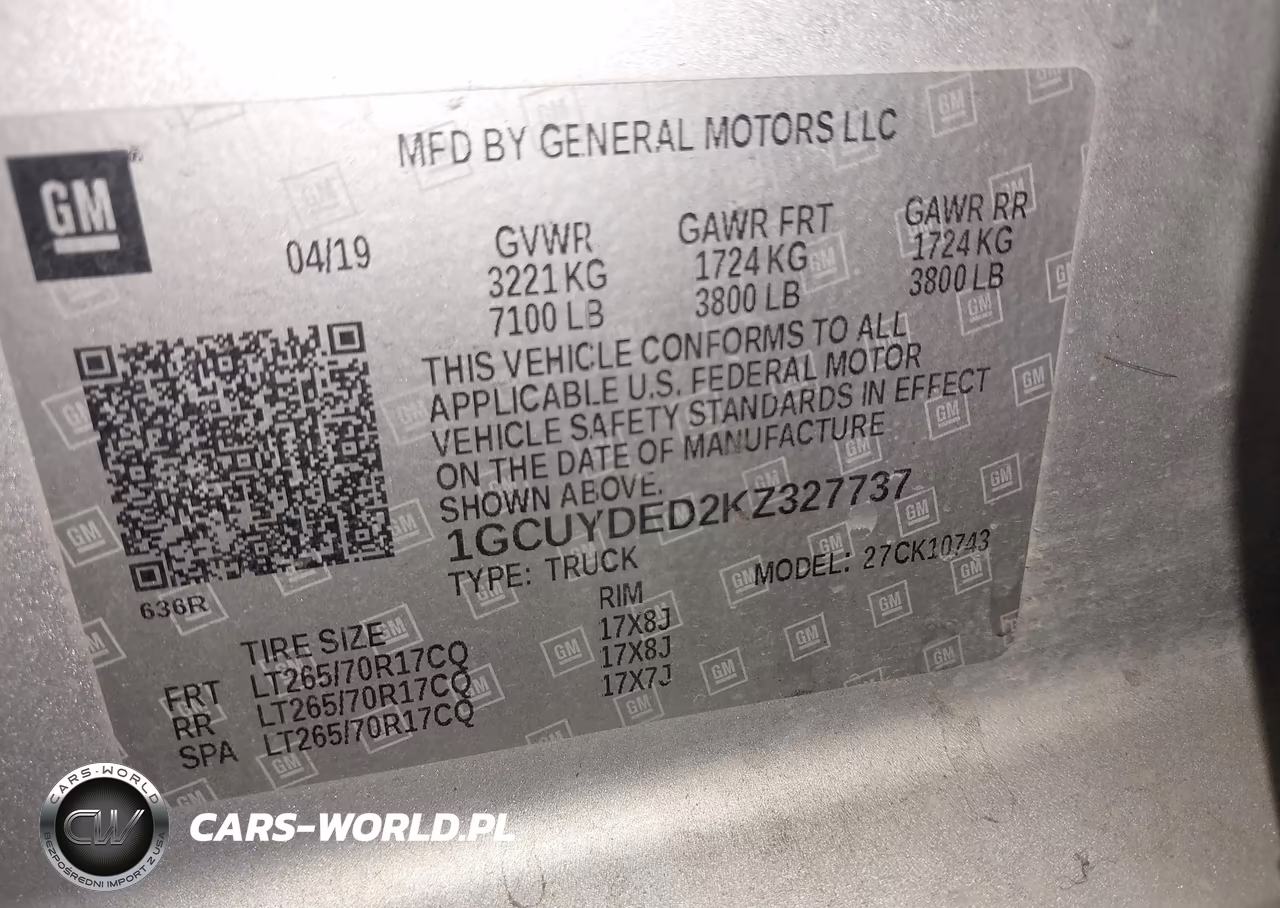 2019 Chevrolet Silverado 1500 Lt VIN:1GCUYDED2KZ327737 - 9