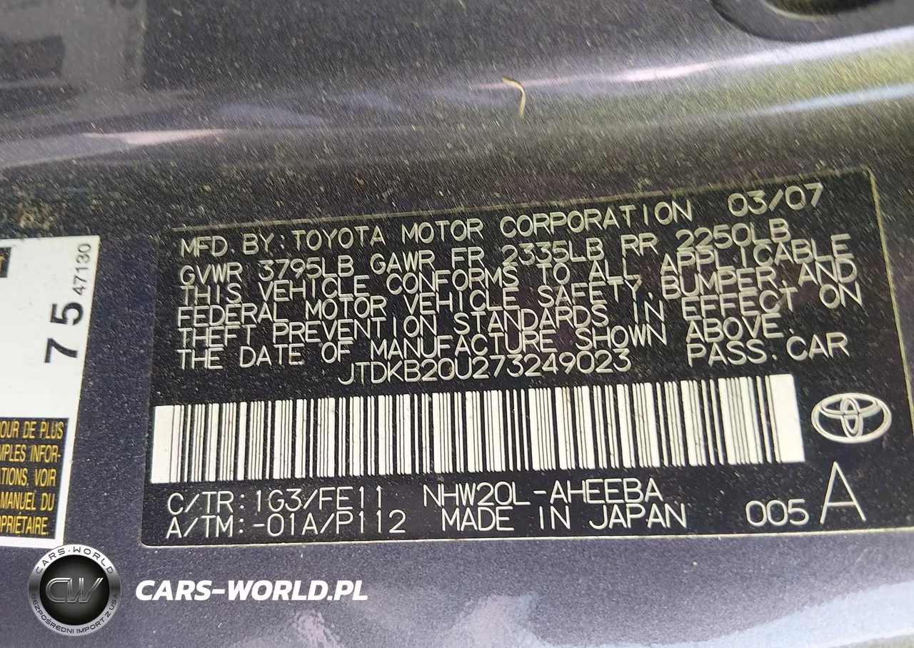 2007 Toyota Prius VIN:JTDKB20U273249023 - 9