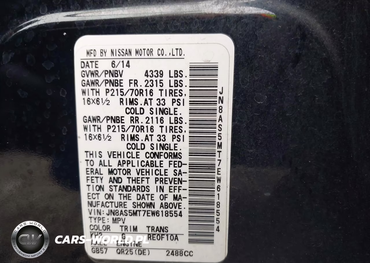 2014 Nissan Rogue Select S VIN:JN8AS5MT7EW618554 - 9