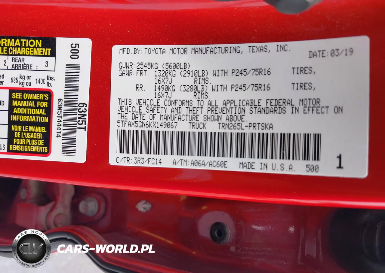 2019 Toyota Tacoma Sr5 VIN:5TFAX5GN6KX149067 - 9
