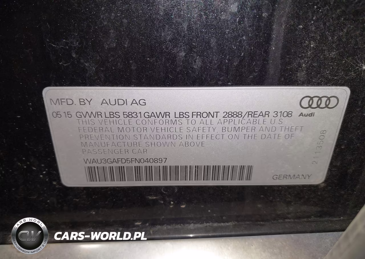 2015 Audi A8 L 3.0T VIN:WAU3GAFD5FN040897 - 9